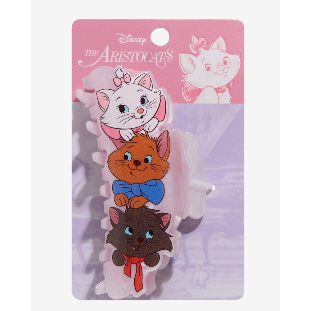 Disney The Aristocats Hair Claw‎ Clip Marie, Toulouse, Berlioz Pink New
